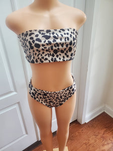 Leopard Print High Waist Bikini